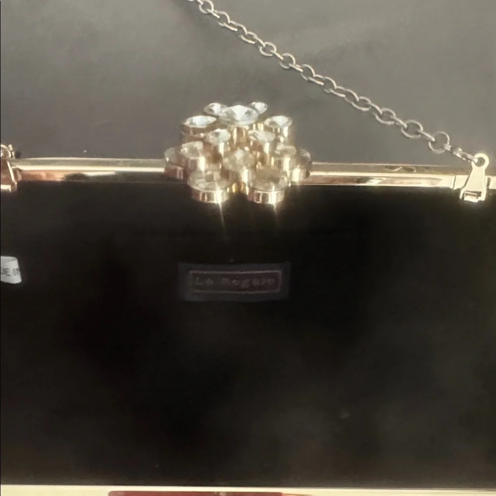 La Regale Gold and Black Evening Clutch